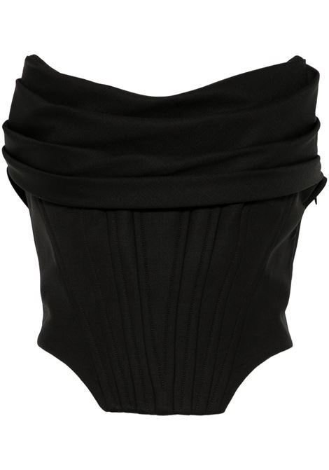 Black pleat-detail bustier Giuseppe di morabito - women GIUSEPPE DI MORABITO | Top | 03FWTO3080322999